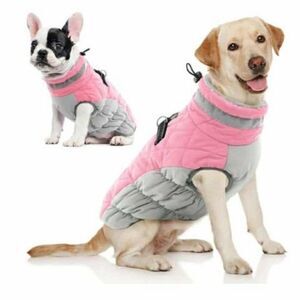 AOFITEE Waterproof Fleece Dog Coat Pink Size XL New Unopened